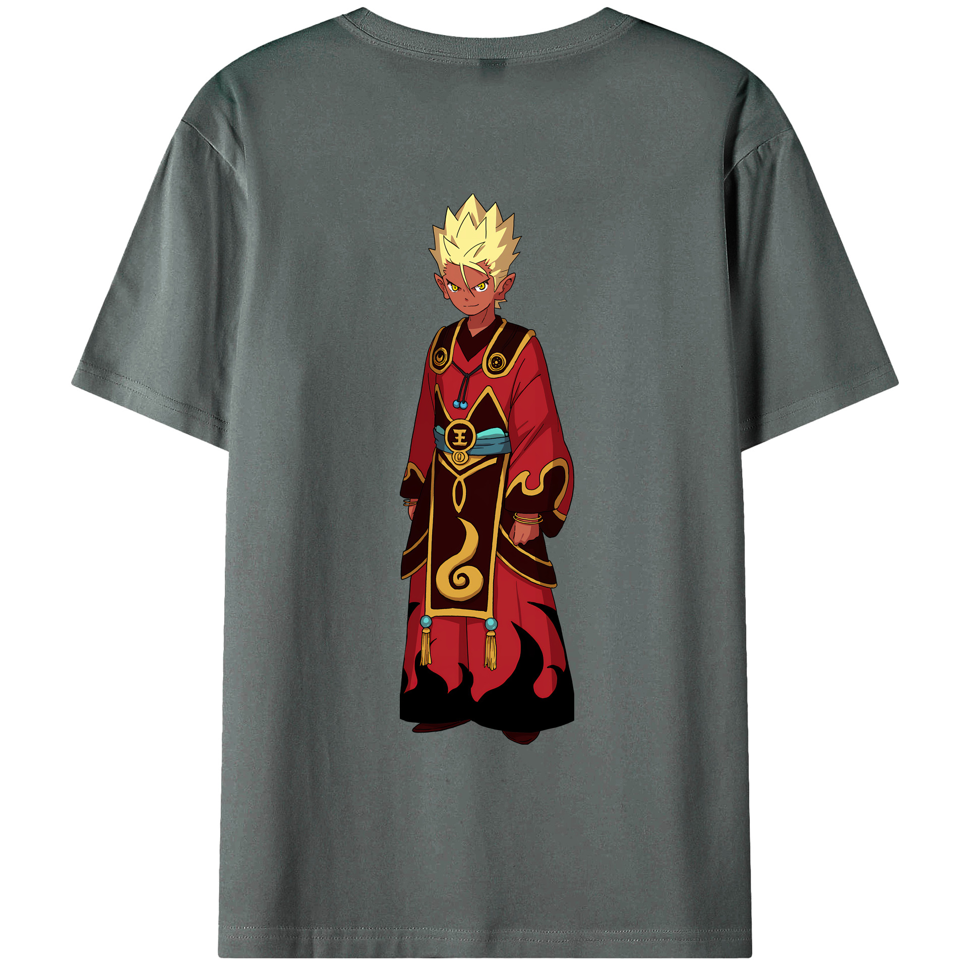（画像用） 妖怪ウォッチ Yo-kai Watch 綿100％ メンズ半袖Tシャツ（バックプリント） 通気性